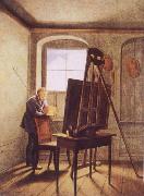 Georg Friedrich Kersting Caspar David Friedrich in his Studio oil